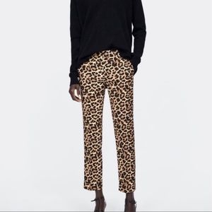 Zara leopard pants